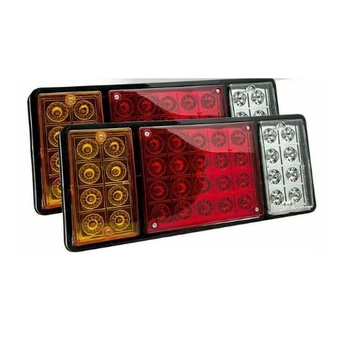 12v 36 Led Rear Tail Lights Lamp Pair 4 Function Trailer Caravan Truck Lorry CA