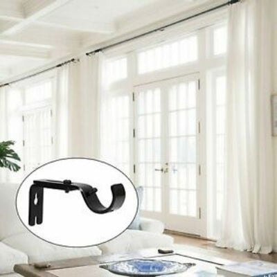 3PCS Metal Single Hang Curtain Rod Holders Bracket Into Window Frame Rod Bracket