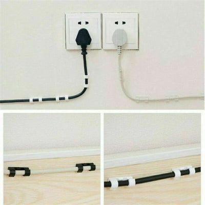 New Self-Adhesive Cable Clips Cord Management Organizer-Clamps Wire Holder CA