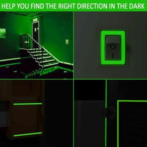 Luminous Glow In The Dark Tape Safety Self-adhesive for Home Design Decals DIY