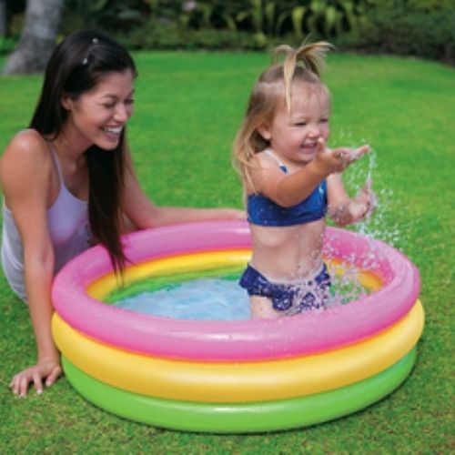 Summer Sunset Glow Inflatable Baby Swimming Pool Outdoor Water Game Play Center