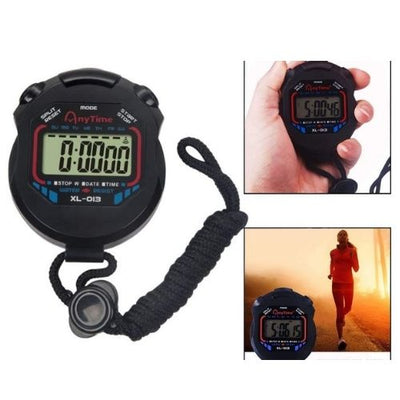 LCD Digital Sports Running Counter Stopwatch Timer Waterproof Alarm Stop Watch