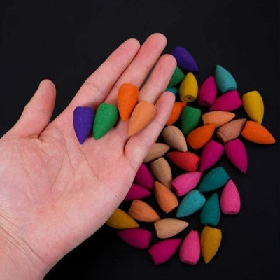 New Natural Smoke Tower Cones Bullet Backflow Incense Hollow Cone Fragrance CA