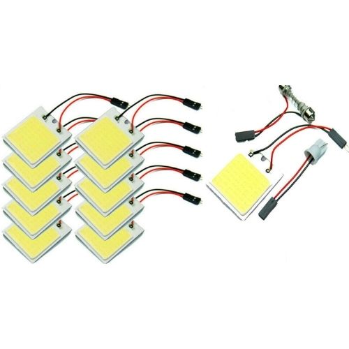 20pcs 48SMD COB White Panel LED T10 Car Interior Panel Light 12V Dome Lamp Bulb