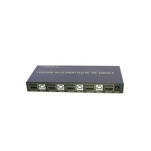 HDMI KVM Switch 4 Port Auto Hotkey USB 2.0 With 4 Set Cable Remote Control