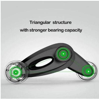 Ab Roller Machine Gymwar Fitness 4 wheeler Home Workout Exercise Equipment Green