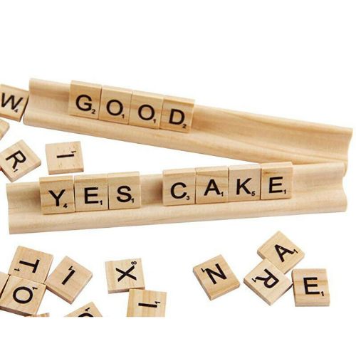 Scrabble Letters for Crafts Wood Tiles A-Z Capital Letters for Crafts set