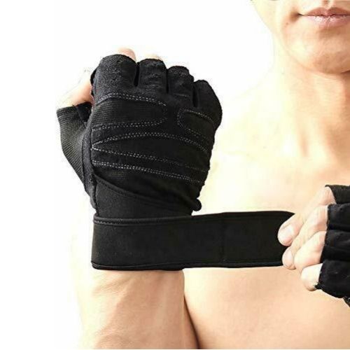 Bike Bicycle Cycling Half Finger Pad Gloves Sports Gym Fitness for Men Women