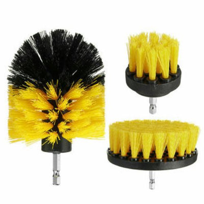 3Pcs Set Round Electric Drill Brush Rotary Tub Cleaning Tools Scrubber Floor Car