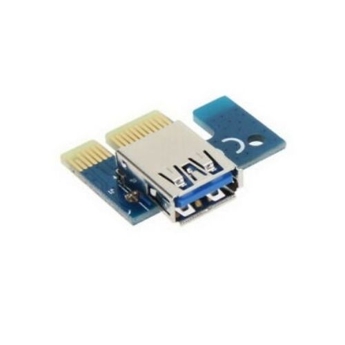 PCI-E 1x to 16x Powered USB 3.0 Extender Riser Adapter Card