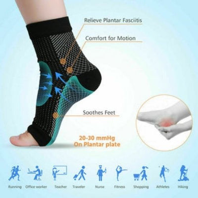 Foot Angel Compression socks Foot Sleeve Plantar Arthritis Sore Achy Heel Pain
