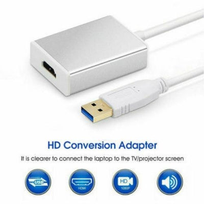 USB 3.0 to HDMI HD 1080P Converter Cable Display Graphic Adapter For Laptop PC