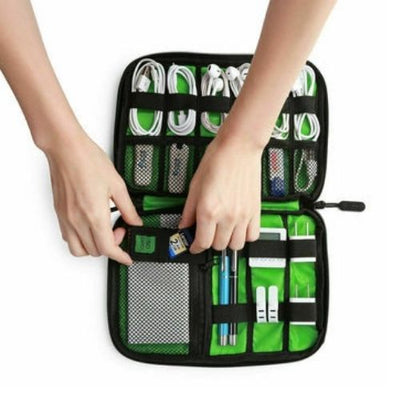 Travel Electronics Cord Organiser Case Gadget Bag Disk Cable USB Storage Case