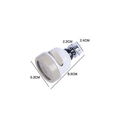 360 Degree Faucet Nozzle Sink Swivel Tap Aerator Dual Spray White Kitchen Tool