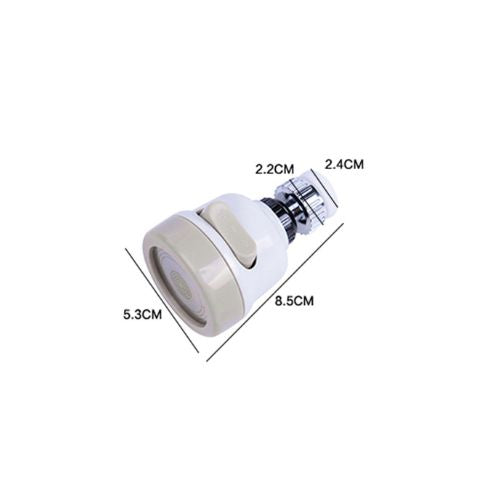 360 Degree Faucet Nozzle Sink Swivel Tap Aerator Dual Spray White Kitchen Tool
