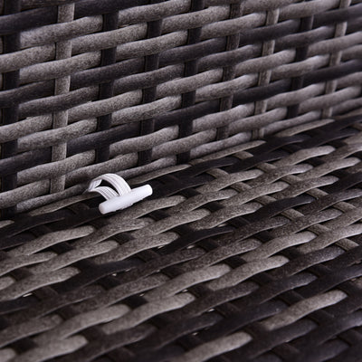 7pc Garden Wicker Sectional Set Outdoor Rattan Lounge Sofa with Cushion