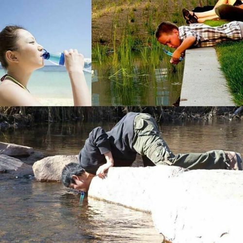 Outdoor Wild Life Emergency Water Filtering Tool Water Purifier Portable Straw
