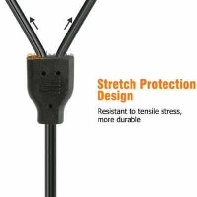 Gold Plated 3.5mm to 2 RCA Male to Male Aux Stereo Audio Cable for TV PC DVD DJ