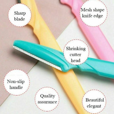 3X  Women Eyebrow Razor Trimmer Face Hair Removal Safety Shaper Shaver Tool CA
