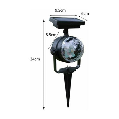 Solar Laser Lamp LED Projector Light Rotating Colorful Party Xmas Decor Lamp