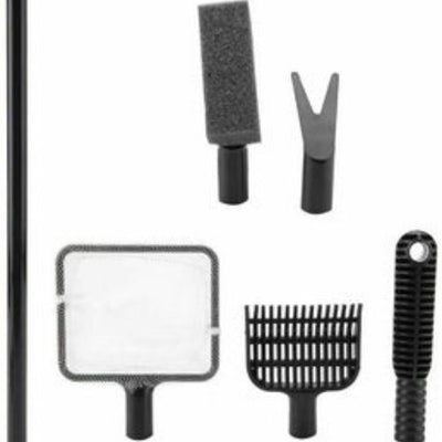 4 in 1 Aquarium Cleaning Tool Set Fish Tank Cleaner Brush Fish Net Plant Fork CA