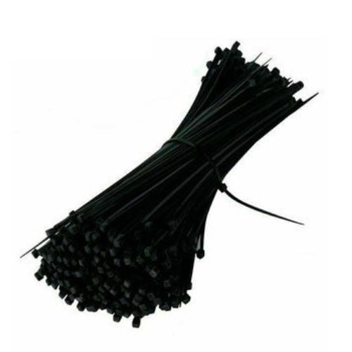 100 PCs Self-locking plastic nylon tie zip wraps strap black nylon cable tie set