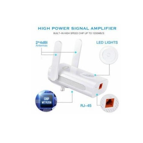 Wireless Signal Booster WiFi Extender AC 1200 Dual Band Repeater Router AP