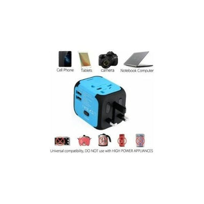 Travel Adapter Universal Power Adapter Worldwide All-One 4 USB For US/EU/AU/UK
