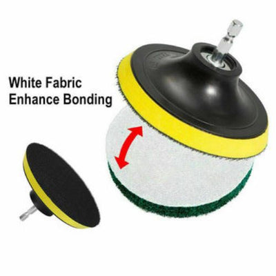 3Pcs Set Round Electric Drill Brush Rotary Tub Cleaning Tools Scrubber Floor Car