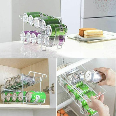 Can Dispenser Rack Holder Kitchen Storage Fridge Organiser Cupboard Pantry Shelf