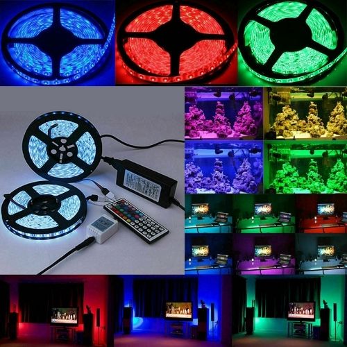 10M RGB LED Strip Flexible Lights 5050 300LED & 44Key Controller+ 10A Adapter