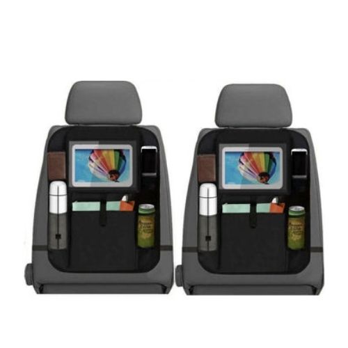Foldable Car Back Seat Organizer Leather Storage Bag Table Tray Cup Holder iPad