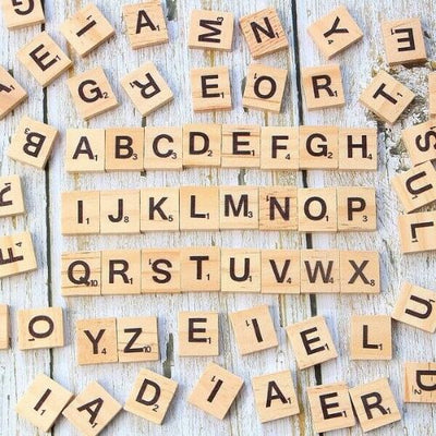 Scrabble Letters for Crafts Wood Tiles A-Z Capital Letters for Crafts set