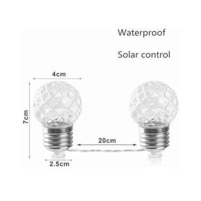 Solar Powered String Lights, 20 LED Clear Ball Waterproof Outdoor Lights, CA SLR