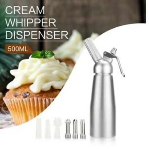 500ml Cream Whipper Whipped Dispenser Tool Whip Foamer Dessert Maker Coffee CAD