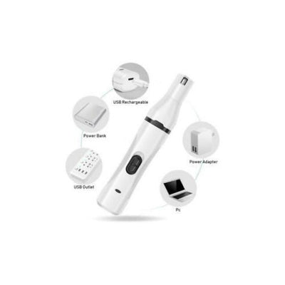 3in1 Pet Nail Grinder Dog Cat Paw Trimmer Grooming Clippers Electric Nail File
