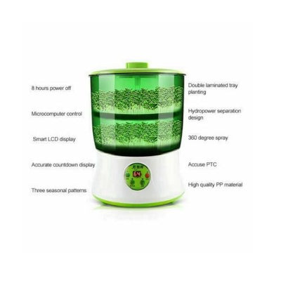 2-Layer Automatic Sprouts Machine Bean Large-Capacity Household Growing Sprouter