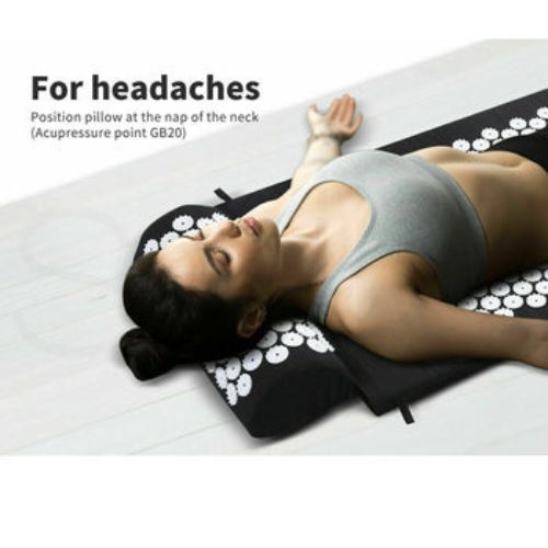Acupressure Massage Cushion Back Body Pain Relieve Spike Yoga Mat with Pillow