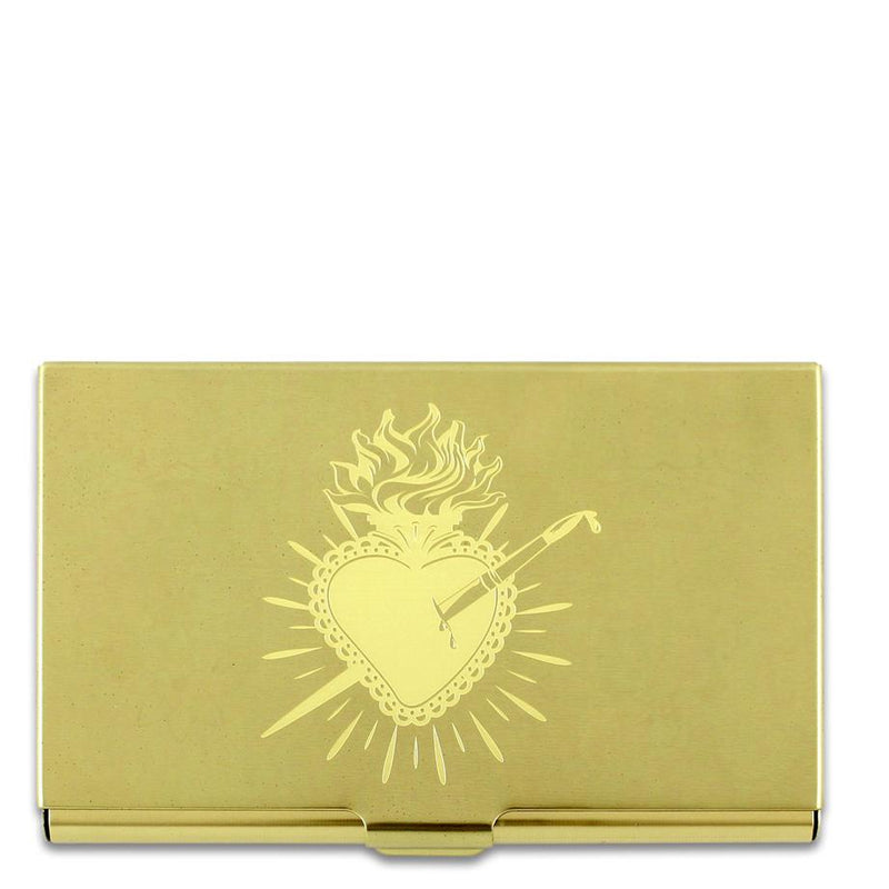 Heart Etched Card Case