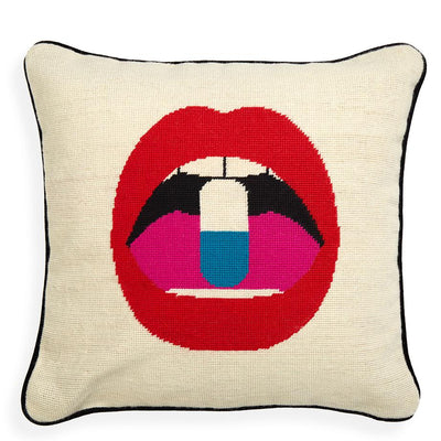 Lips Needlepoint Pillows