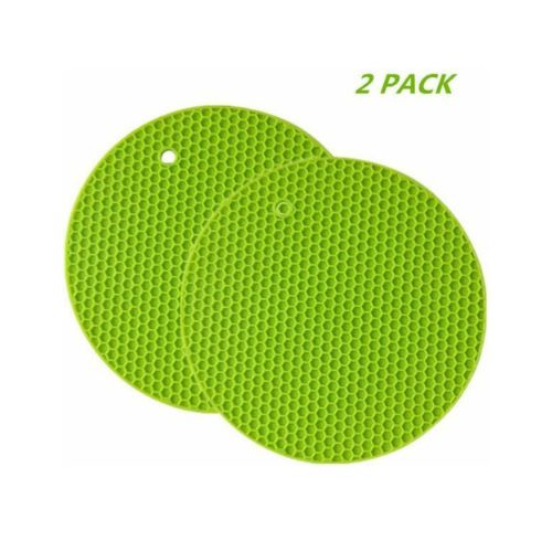 ROUND HEAT RESISTANT SILICONE TRIVET MAT PAN POT HOLDER NON SLIP PAD NEW