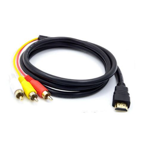 1.5m HDMI Male to 3 RCA Video Audio Converter Component AV Adapter Cable Cord