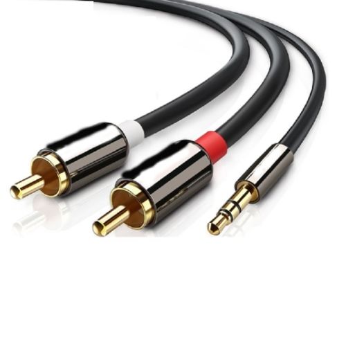 RCA Cable 3.5mm Male to 2RCA Audio Jack Adapter Cable For TV/PC/DVD/Speaker CA