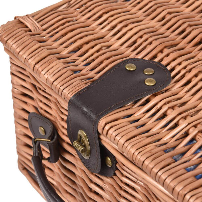 Deluxe 2 Person Picnic Basket Baskets Set Outdoor Corporate Blanket Park Trip
