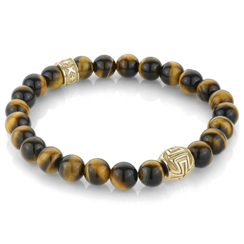 Italgem Steel Oro Bead Bracelet