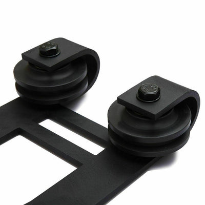 2M Antique Classic Style Single Sliding Barn Door Hardware Track Roller Kit