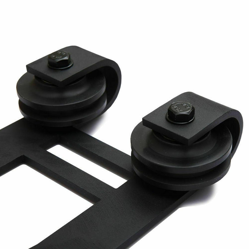 2M Antique Classic Style Single Sliding Barn Door Hardware Track Roller Kit