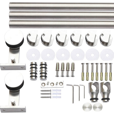 3M Antique Classic Style Single Sliding Barn Door Hardware Track Roller Kit