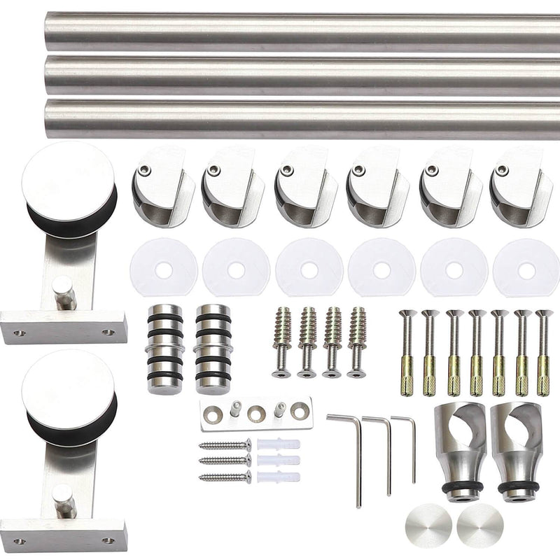 3M Antique Classic Style Single Sliding Barn Door Hardware Track Roller Kit