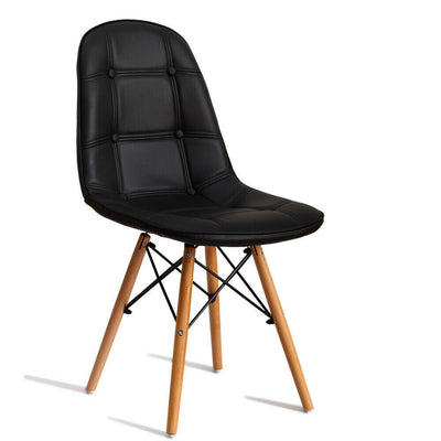 Levede 4x Retro Replica Eames PU Leather Dining Chair Office Cafe Lounge Chairs